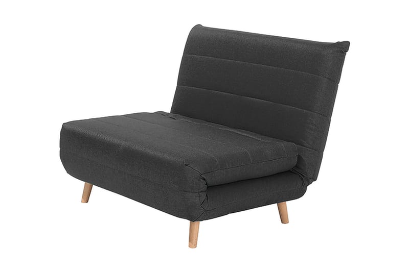Bascas 1-sits Rektangulär Bäddbar Fällbar Bäddsoffa i Tyg - Grå - Möbler - Soffa - Bäddsoffa - Framåtbäddad bäddsoffa