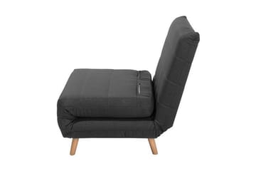 Bascas 1-sits Rektangulär Bäddbar Fällbar Bäddsoffa i Tyg - Grå - Möbler - Soffa - Bäddsoffa - Framåtbäddad bäddsoffa