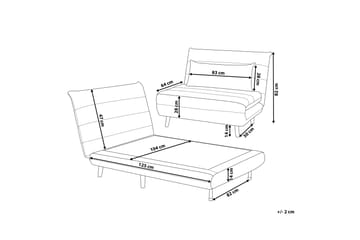 Bascas 1-sits Rektangulär Bäddbar Fällbar Bäddsoffa i Tyg - Grå - Möbler - Soffa - Bäddsoffa - Framåtbäddad bäddsoffa