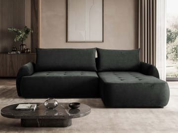 Bastos 3-sits Bäddsoffa med Divan Högervänd - Mörkgrå - Möbler - Soffa - Bäddsoffa - Bäddsoffa längsbäddad