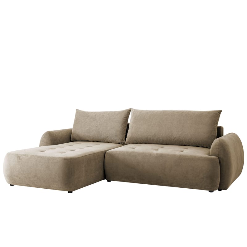 Bastos 3-sits Bäddsoffa med Divan Vänstervänd, Mörkbeige
