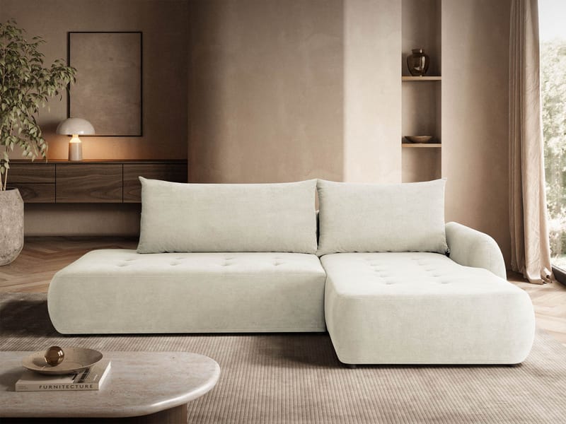 Bastos Bäddsoffa med Divan Höger - Beige - Möbler - Soffa - Bäddsoffa - Framåtbäddad bäddsoffa