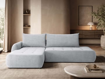 Bastos Bäddsoffa med Divan Vänster - Grå - Möbler - Soffa - Bäddsoffa - Framåtbäddad bäddsoffa