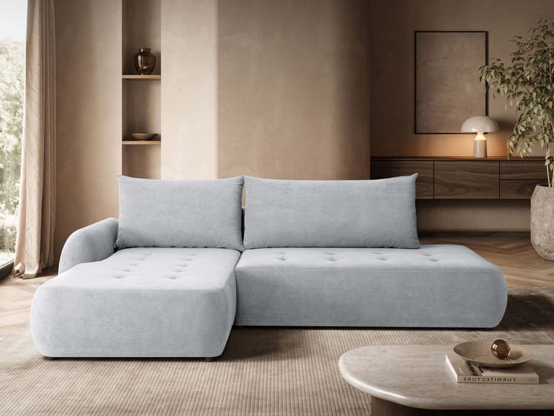 Bastos Bäddsoffa med Divan Vänster - Grå - Möbler - Soffa - Bäddsoffa - Framåtbäddad bäddsoffa