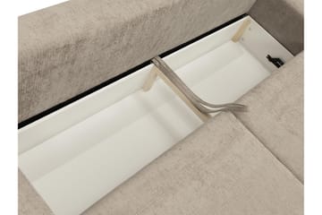 Bella Bäddsoffa 3-sits i Plysch - Beige - Möbler - Soffa - Bäddsoffa - 3 sits bäddsoffa