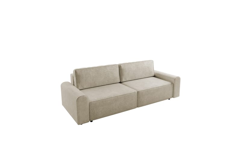 Bella Bäddsoffa 3-sits i Plysch - Beige - Möbler - Soffa - Bäddsoffa - 3 sits bäddsoffa
