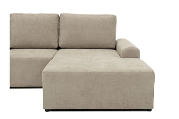 Bella Bäddsoffa Dubbeldivan 4-sits i Plysch - Beige - Möbler - Soffa - Bäddsoffa - U bäddsoffa