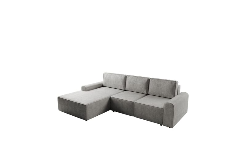 Bella Bäddsoffa med Divan 3-sits i Plysch, Grå