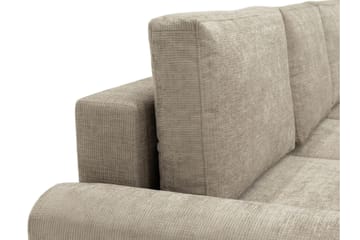 Bella Bäddsoffa med Divan 3-sits i Plysch - Beige - Möbler - Soffa - Bäddsoffa - Bäddsoffa divan