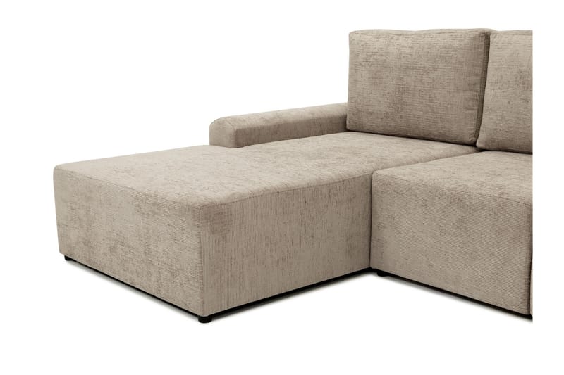 Bella Bäddsoffa med Divan 3-sits i Plysch - Beige - Möbler - Soffa - Bäddsoffa - Bäddsoffa divan