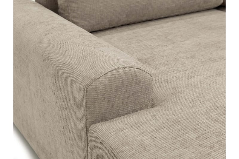 Bella Bäddsoffa med Divan 3-sits i Plysch - Beige - Möbler - Soffa - Bäddsoffa - Bäddsoffa divan