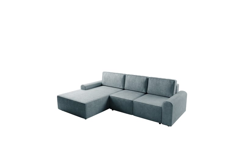 Bella Bäddsoffa med Divan 3-sits i Plysch - Grå - Möbler - Soffa - Bäddsoffa - Bäddsoffa divan