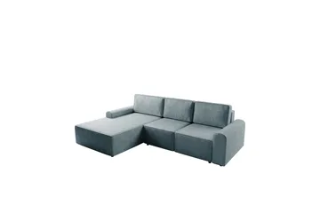 Bella Bäddsoffa med Divan 3-sits i Plysch