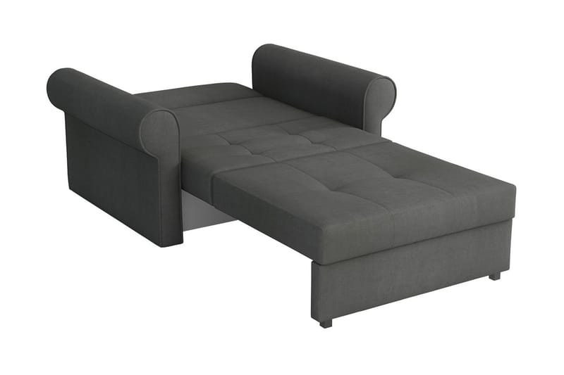 Bensbyn 1-sits Bäddsoffa med Rullarmstöd och Förvaring i Tyg - Grön - Möbler - Soffa - Bäddsoffa - Bäddsoffa längsbäddad