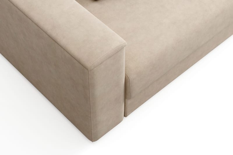 Bergen Extra djup 3-sits Bäddsoffa med Bäddmadrass i Memoryskum och Tvättbar klädsel - Beige - Möbler - Soffa - Bäddsoffa - 3 sits bäddsoffa