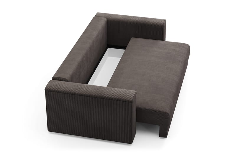 Bergen Extra djup 3-sits Bäddsoffa med Bäddmadrass i Memoryskum och Tvättbar klädsel - Mörkgrå - Möbler - Soffa - Bäddsoffa - 3 sits bäddsoffa