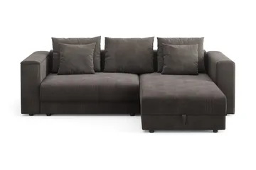 Bergen Extra djup 3-sits Bäddsoffa med Divan och Bäddmadrass i Latex och Tvättbar klädsel