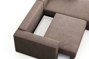 Bergen Extra djup 3-sits Bäddsoffa med Divan och Bäddmadrass i Memoryskum och Tvättbar klädsel - Beige Tyg - Möbler - Soffa - Bäddsoffa - Bäddsoffa divan