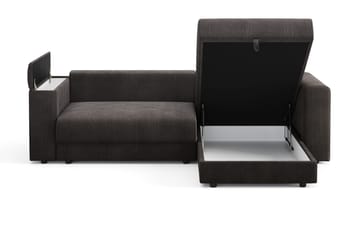Bergen Extra djup 3-sits Bäddsoffa med Divan och Bäddmadrass i Memoryskum och Tvättbar klädsel - Mörkgrå - Möbler - Soffa - Bäddsoffa - Bäddsoffa divan