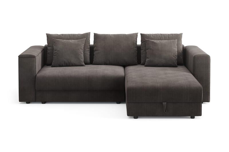 Bergen Extra djup 3-sits Bäddsoffa med Divan och Bäddmadrass i Memoryskum och Tvättbar klädsel, Taupe