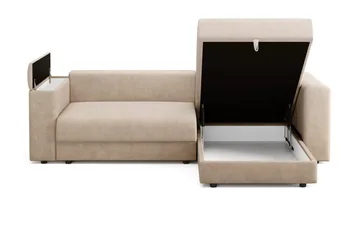 Bergen Extra djup 3-sits Bäddsoffa med Divan och Bäddmadrass i Polyesterskum och Tvättbar klädsel - Brun Tyg - Möbler - Soffa - Bäddsoffa - Bäddsoffa divan
