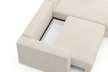 Bergen Extra djup 3-sits Bäddsoffa med Divan och Bäddmadrass i Polyesterskum Vändbar Sommar- & Vintersida och Tvättbar klädsel - Beige Manchester - Möbler - Soffa - Bäddsoffa - Bäddsoffa divan