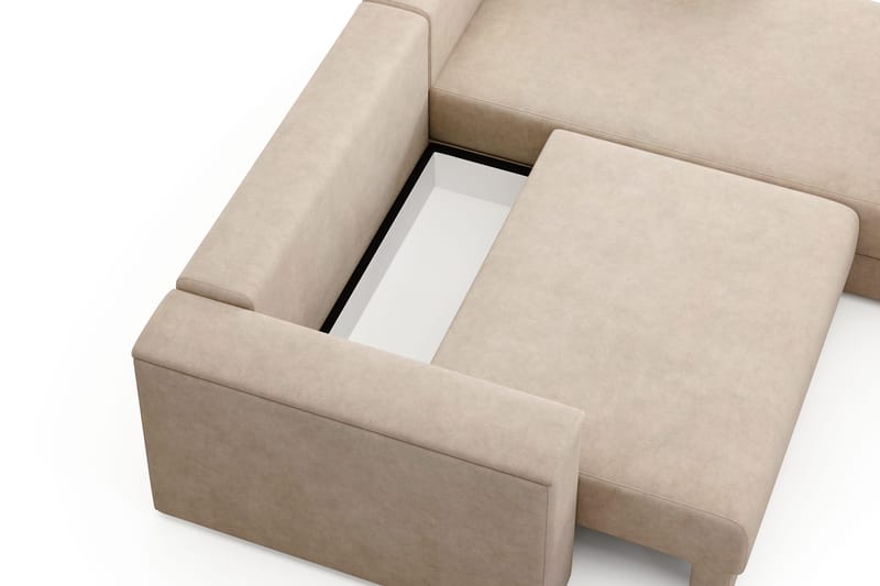 Bergen Extra djup 3-sits Bäddsoffa med Divan och Bäddmadrass i Polyesterskum och Tvättbar klädsel - Brun Tyg - Möbler - Soffa - Bäddsoffa - Bäddsoffa divan
