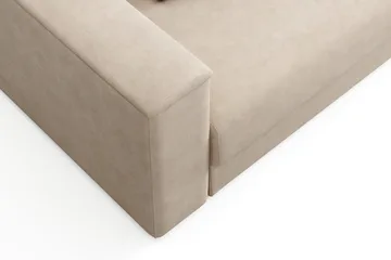 Bergen Extra djup 3-sits Bäddsoffa med Divan och Bäddmadrass i Polyesterskum och Tvättbar klädsel - Brun Tyg - Möbler - Soffa - Bäddsoffa - Bäddsoffa divan
