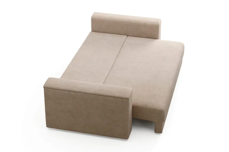 Bergen Extra Djup 3-sits Bäddsoffa med förvaring - Beige - Möbler - Soffa - Bäddsoffa - 3 sits bäddsoffa