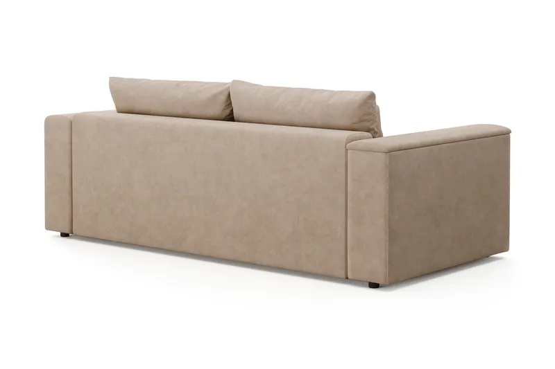 Bergen Extra Djup 3-sits Bäddsoffa med förvaring - Beige - Möbler - Soffa - Bäddsoffa - 3 sits bäddsoffa