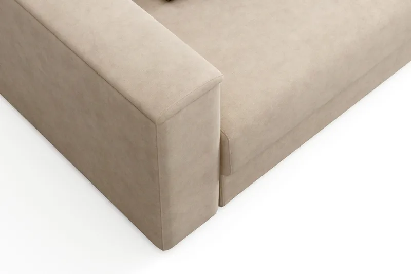 Bergen Extra Djup 3-sits Bäddsoffa med förvaring - Beige - Möbler - Soffa - Bäddsoffa - 3 sits bäddsoffa