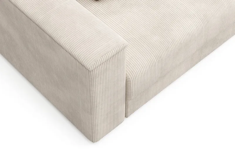 Bergen Extra Djup 3-sits Bäddsoffa med förvaring i manchester - Beige - Möbler - Soffa - Bäddsoffa - 3 sits bäddsoffa