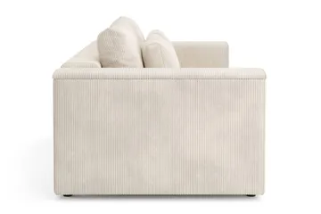 Bergen Extra Djup 3-sits Bäddsoffa med förvaring i manchester - Beige - Möbler - Soffa - Bäddsoffa - 3 sits bäddsoffa