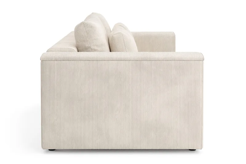Bergen Extra Djup 3-sits Bäddsoffa med förvaring i manchester - Beige - Möbler - Soffa - Bäddsoffa - 3 sits bäddsoffa