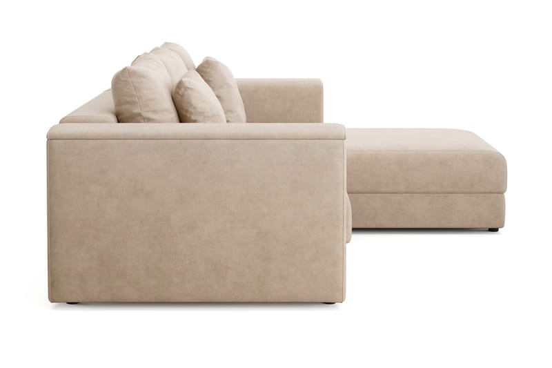 Bergen Extra Djup 3-sits Bäddsoffa med vändbar divan och förvaring - Beige - Möbler - Soffa - Bäddsoffa - Bäddsoffa divan