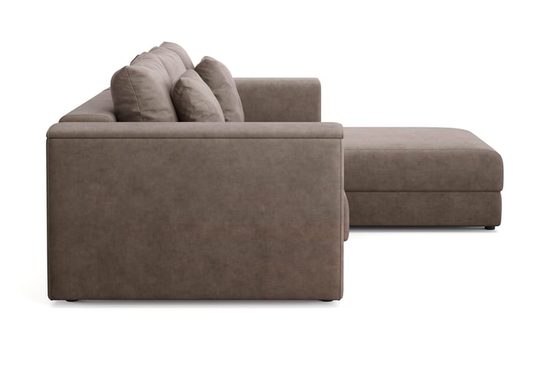 Bergen Extra Djup 3-sits Bäddsoffa med vändbar divan och förvaring - Brun - Möbler - Soffa - Bäddsoffa - Bäddsoffa divan