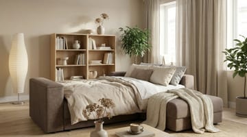 Bergen Extra Djup 3-sits Bäddsoffa med vändbar divan och förvaring - Brun - Möbler - Soffa - Bäddsoffa - Bäddsoffa divan