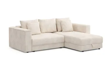 Bergen Extra Djup 3-sits Bäddsoffa med vändbar divan och förvaring i manchester - Beige - Möbler - Soffa - Bäddsoffa - Bäddsoffa divan