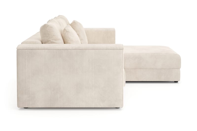 Bergen Extra Djup 3-sits Bäddsoffa med vändbar divan och förvaring i manchester - Beige - Möbler - Soffa - Bäddsoffa - Bäddsoffa divan