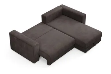 Bergen Extra Djup 3-sits Bäddsoffa med vändbar divan och förvaring i manchester - Brun - Möbler - Soffa - Bäddsoffa - Bäddsoffa divan