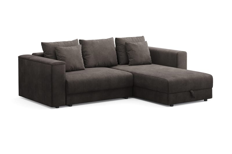 Bergen Extra Djup 3-sits Bäddsoffa med vändbar divan och förvaring i manchester - Brun - Möbler - Soffa - Bäddsoffa - Bäddsoffa divan