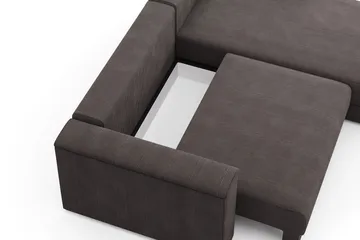 Bergen Extra Djup 3-sits Bäddsoffa med vändbar divan och förvaring i manchester - Mörkgrå - Möbler - Soffa - Bäddsoffa - Bäddsoffa divan