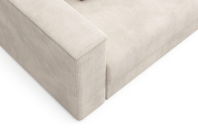 Bergen Extra djup Framåtbäddad 3-sits Bäddsoffa med Bäddmadrass i Memoryskum och Tvättbar klädsel - Beige Manchester - Möbler - Soffa - Bäddsoffa - 3 sits bäddsoffa