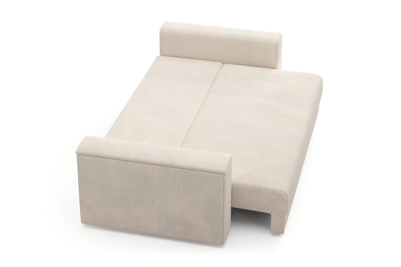 Bergen Extra djup Framåtbäddad 3-sits Bäddsoffa med Bäddmadrass i Memoryskum och Tvättbar klädsel - Beige Manchester - Möbler - Soffa - Bäddsoffa - 3 sits bäddsoffa