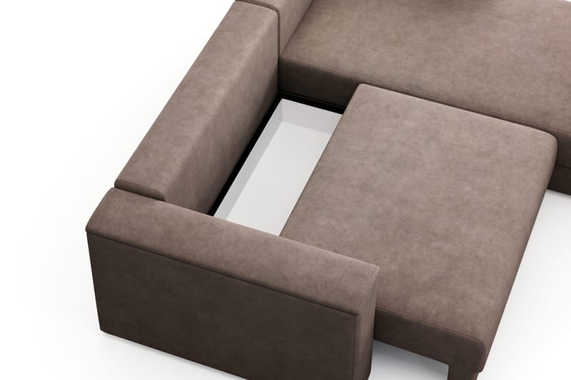Bergen Extra djup Framåtbäddad 3-sits Bäddsoffa med Divan och Bäddmadrass i Polyesterskum Vändbar Sommar- & Vintersida och Tvättbar klädsel - Beige Tyg - Möbler - Soffa - Bäddsoffa - Bäddsoffa divan