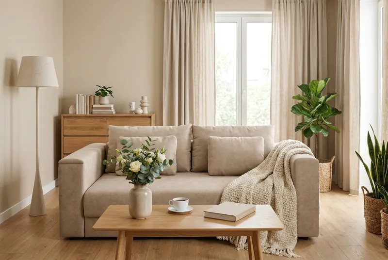 Bergen Extra Djup Framåtbäddad 3-sits Bäddsoffa med förvaring - Beige - Möbler - Soffa - Bäddsoffa - 3 sits bäddsoffa