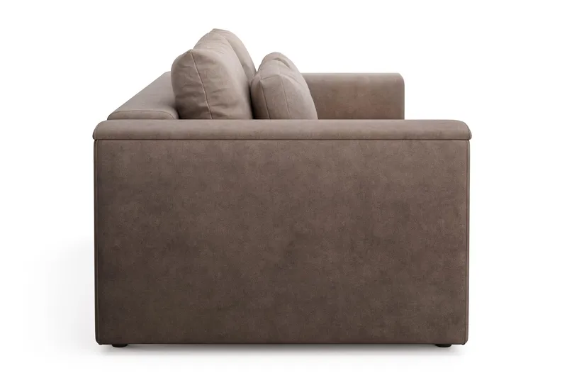 Bergen Extra Djup Framåtbäddad 3-sits Bäddsoffa med förvaring - Brun - Möbler - Soffa - Bäddsoffa - 3 sits bäddsoffa
