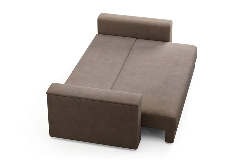 Bergen Extra Djup Framåtbäddad 3-sits Bäddsoffa med förvaring - Brun - Möbler - Soffa - Bäddsoffa - 3 sits bäddsoffa