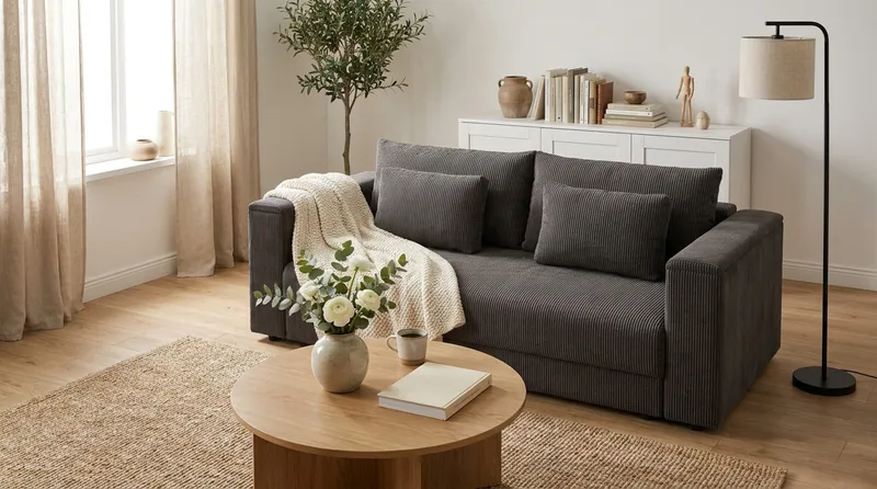 Bergen Extra Djup Framåtbäddad 3-sits Bäddsoffa med förvaring i manchester - Brun - Möbler - Soffa - Bäddsoffa - 3 sits bäddsoffa