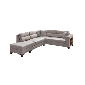 Bervik Hörnsoffa 230x90x150 cm - Kräm - Möbler - Soffa - Bäddsoffa - Hörnbäddsoffa